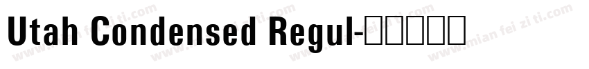 Utah Condensed Regul字体转换